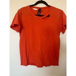 NWT Bobi Cut Out Short Sleeve Tee
